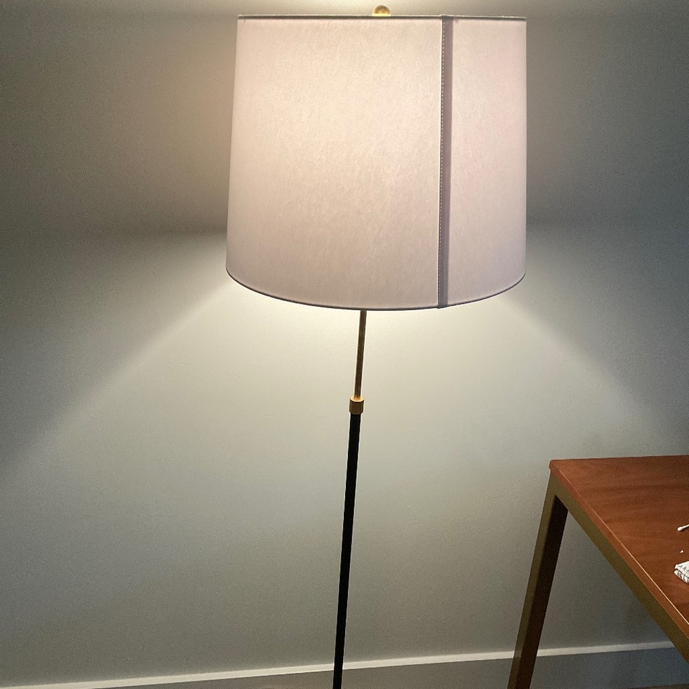 Regina Andrew Design Parasol Gold Leaf and Black Floor Lamp